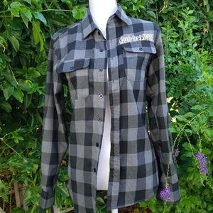 Crown the empire checked button up